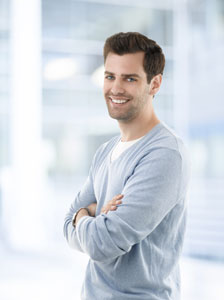 Happy man with attractive smile